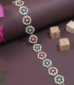 Gold plated traditional floral kundan & pearl sheeshphool matha patti sheeshpatti for women 