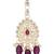 Gold plated traditional kundan & pearl maang tikka for women 