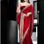 Red Velvet Embroidered with 5mm Sequence with Fancy Glass Pipe Lace Work Saree