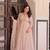 Cream star georgette gown with beads & sequins embroidery, full stitched with canvas patta, dupatta set
