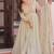 Pista star georgette gown with beads & sequins embroidery, full stitched with canvas patta, dupatta set