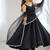 Black roman silk chanderi anarkali with fancy lace work, 4 mtr flair, stitched pant and net dupatta set