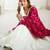 Rani pink vichitra silk anarkali , fancy lace dupatta and stitched pant set, fully stitched ready to wear