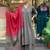 Aaysa women pure cotton embroidered grey kurta with pant and dupatta