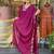 Aaysa women pure cotton embroidered wine kurta with pant and dupatta