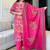 Aaysa women pure cotton embroidered pink kurta with pant and dupatta