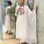 Aaysa women pure cotton embroidered white kurta with pant and dupatta
