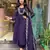Blue Women Pure Cotton Embroidered Kurta With Pant And Dupatta