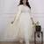 Aaysa women pure cotton embroidered white kurta with pant and dupatta