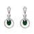 Silver plated cubic zirconia american diamond necklace & earrings jewellery set for women