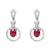 Silver plated cubic zirconia american diamond necklace & earrings jewellery set for women