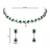 Silver plated cubic zirconia american diamond necklace & earrings jewellery set for women