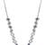 Silver plated cubic zirconia american diamond necklace & earrings jewellery set for women