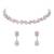 Silver plated cubic zirconia american diamond necklace & earrings jewellery set for women