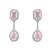 Silver plated cubic zirconia american diamond necklace & earrings jewellery set for women