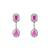 Silver plated cubic zirconia american diamond necklace & earrings jewellery set for women