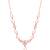 Rose gold plated cubic zirconia american diamond necklace & earrings jewellery set for women