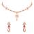 Gold plated cubic zirconia american diamond necklace & earrings jewellery set for women