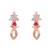 Gold plated cubic zirconia american diamond necklace & earrings jewellery set for women