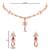 Gold plated cubic zirconia american diamond necklace & earrings jewellery set for women