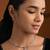 Silver plated cubic zirconia american diamond necklace & earrings jewellery set for women