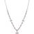 Silver plated cubic zirconia american diamond necklace & earrings jewellery set for women