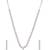 Silver plated cubic zirconia american diamond necklace & earrings jewellery set for women