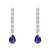 Silver plated cubic zirconia american diamond necklace & earrings jewellery set for women