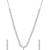 Silver plated cubic zirconia american diamond necklace & earrings jewellery set for women