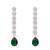 Silver plated cubic zirconia american diamond necklace & earrings jewellery set for women