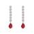 Silver plated cubic zirconia american diamond necklace & earrings jewellery set for women