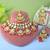 Elegant red color kundan necklace set for traditional wedding wear