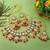 Elegant red color kundan necklace set for traditional wedding wear