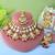 Stunning maroon color kundan necklace set for ethnic occasions