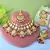 Stunning maroon color kundan necklace set for ethnic occasions