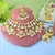 Pure white color kundan necklace set with detailed stone craftwork
