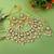 Pure white color kundan necklace set with detailed stone craftwork