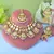 Regal purple color kundan necklace set for wedding celebrations