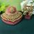Bridal maroon & green color kundan necklace set for special events