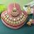 Rich maroon color kundan necklace set for engagement ceremonies
