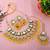 Sunshine yellow color kundan necklace set for daytime events