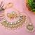 Luxurious white color kundan necklace set for classic bridal looks