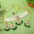 Classic green color choker kundan necklace set for ethnic dressing