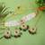 Dual maroon & green color choker kundan necklace set for weddings