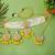 Yellow color choker kundan necklace set with traditional design accents