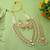 Stylish pink & pista green color kundan necklace set for bride