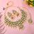 Bright white color kundan necklace set with handcrafted finish