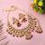 Beautiful maroon color kundan necklace set with elegant gold accents