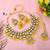 Sunshine yellow color kundan necklace set for cultural ceremonies