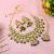 Evergreen green color kundan necklace set for cultural occasions